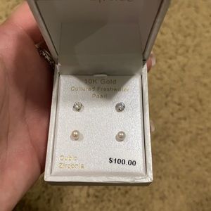 10K Gold earring set